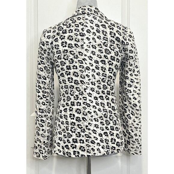 JOIE Anilah 100% Linen Leopard Print Cappuccino Beige Blazer Jacket Sz 2 - Picture 5 of 11